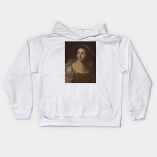 Portrait of a Girl by Francesco Solimena Kids Hoodie